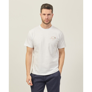 Vêtements Homme T-shirts & Polos Möve T-shirt  avec empiècement imprimé Capri Blanc