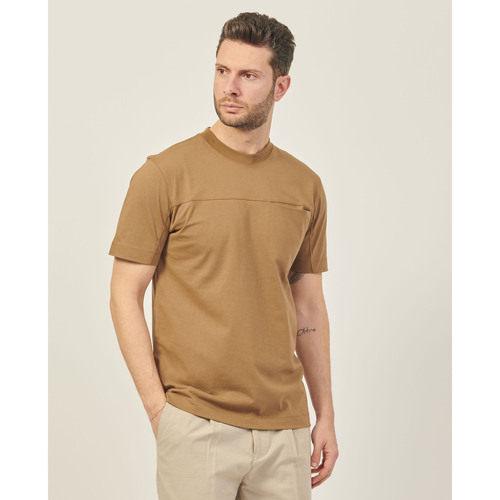 Vêtements Homme T-shirts & Polos Gazzarrini T-shirt en coton  avec poche Marron