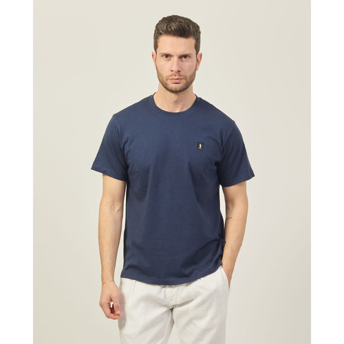 Vêtements Homme T-shirts & Polos Refrigue T-shirt à col rond  en coton avec logo Bleu