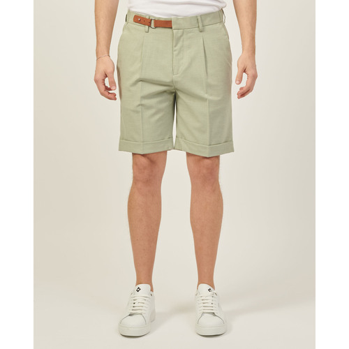 Vêtements Homme Shorts / Bermudas Gazzarrini Short homme  en viscose mélangée avec ceinture Vert