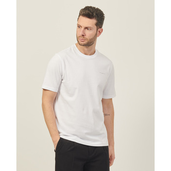Vêtements Homme Bougies / diffuseurs Bugatti T-shirt homme  en coton avec logo Blanc