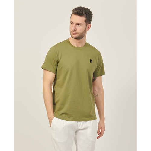 Vêtements Homme T-shirts & Polos Refrigue T-shirt à col rond  en coton avec logo Vert