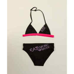 Vêtements Fille Maillots / Shorts de bain Emporio Armani EA7 Maillot de bain bikini  pour fille avec logo imprimé Noir