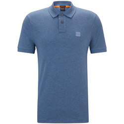 Vêtements Homme T-shirts ecru & Polos BOSS Polo  bleu stretch Bleu