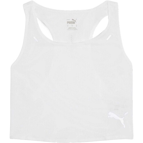 Vêtements Femme t-shirt proves it Puma Run Ultraspun Crop Top W Blanc