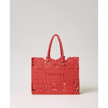 sac à main twin set  borsa shopper in crochet a fiori art. 241td8190 