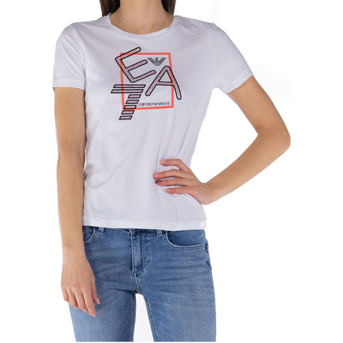 Vêtements Femme T-shirts manches courtes Emporio Armani EA7 3DTT32-TJFKZ Blanc