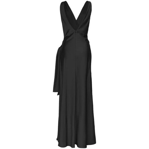 Vêtements Femme Robes Pinko Robe longue en satin noir Noir