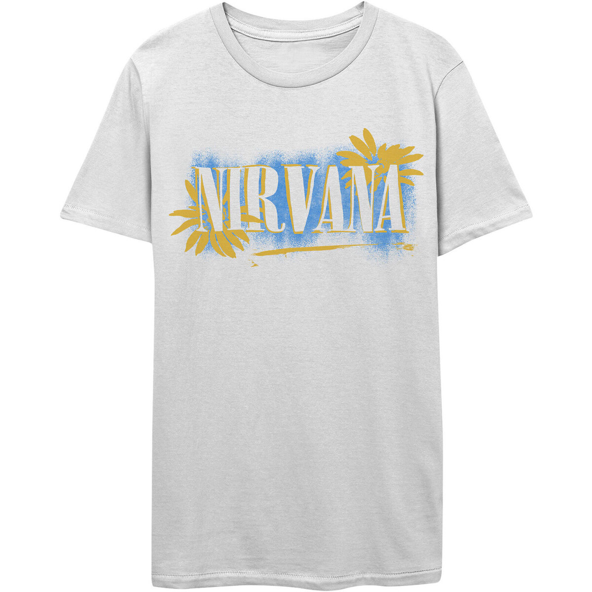 Vêtements redone mystic elephant print short sleeve t shirt item Nirvana All Apologies Blanc
