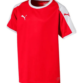 Vêtements Garçon T-shirts & Polos Puma TEE SHIRT  RED Rouge