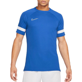 Vêtements Homme T-shirts & Polos zip Nike TEE SHIRT  DRI FIT BLUE WHITE Bleu