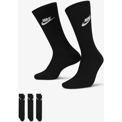 Sous-vêtements Chaussettes de sport Nike LOT DE 3 PAIRES DE CHAUSSETTES  BLACK 42 A 48 Noir