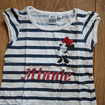 Vêtements Fille T-shirts manches courtes Disney T-shirt marin Minnie - 2 ans Blanc