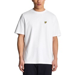 Vêtements Homme T-shirts & Polos Lyle & Scott T-shirt blanc surdimensionn Blanc