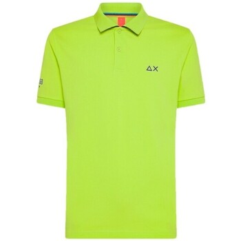 Vêtements Homme T-shirts & Polos Sun68 Polo Sun68 Logo Plage Citron Vert Jaune