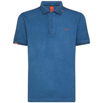 Vêtements Homme T-shirts & Polos Sun68 Polo Air Force teint spcial fonc Bleu