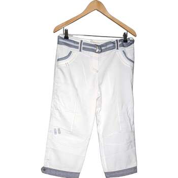 pantalon lmv  pantacourt femme  42 - t4 - l/xl blanc 