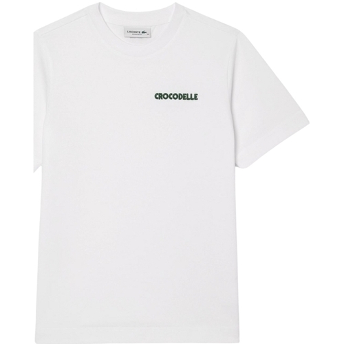Vêtements Femme T-shirts & Polos Lacoste T shirt femme  Ref TF7267 001 Blanc Blanc