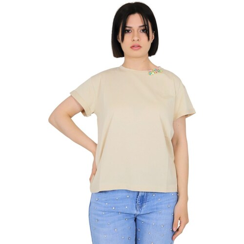 Vêtements Femme T-shirts manches courtes Zahjr 53538592 Beige