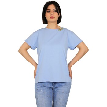 Vêtements Femme T-shirts manches courtes Zahjr 53538592 Bleu