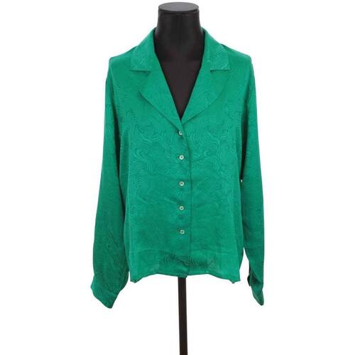 Vêtements Femme Débardeurs / T-shirts sans manche Saint Laurent Chemise en soie Vert