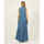 Vêtements Femme Robes Silvian Heach Robe longue en jean femme  sans manches Bleu