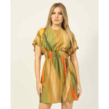 Vêtements Femme Robes Yes Zee - Robe courte à taille froncée Multicolore