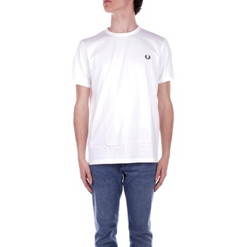 Vêtements Homme T-shirts manches courtes Fred Perry M3519 Blanc