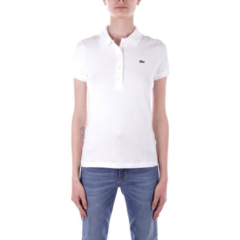 Vêtements Femme T-shirts manches courtes Track Lacoste DF3443 Blanc