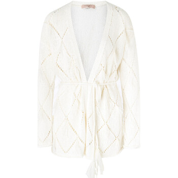 pull twin set  cardigan  avec plumes blanches 