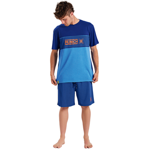 Vêtements Homme Pyjamas / Chemises de nuit Munich MUEH0254 Bleu