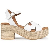 Chaussures Femme Sandales et Nu-pieds Popa Cuña Tacón Clifton Piel Blanco Blanc