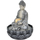 Maison & Déco Statuettes et figurines Signes Grimalt Petite fontaine dintérieur Bouddha en résine grise 27 cm Gris