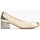 Chaussures Femme Escarpins Pitillos Zapatos de salón de mujer con piel combinada con textil con Doré