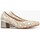 Chaussures Femme Escarpins Pitillos Zapatos de salón de mujer con piel picada y tacón medio DOR Doré