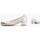 Chaussures Femme Escarpins Pitillos Zapatos de salón de mujer con piel combinada con textil con Argenté
