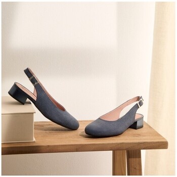 Pitillos Zapatos de salón de mujer destalonado en piel tacón bajo AZ Bleu
