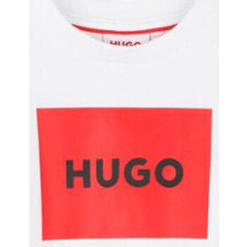 Vêtements Enfant Shorts & Bermudas Junior Hugo BOSS Tee shirt junior blanc   G0006 - 12 ANS Blanc