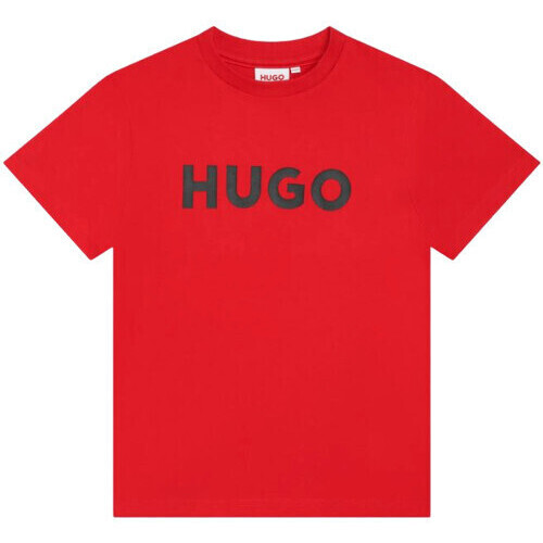 Vêtements Enfant Automne / Hiver BOSS Tee shirt Junior  rouge  G0007 - 12 ANS Rouge