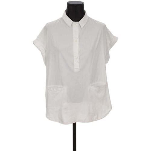 Vêtements Femme Débardeurs / T-shirts sans manche Emporio Armani Chemise en coton Blanc