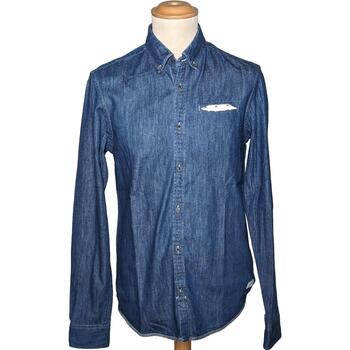 Vêtements Homme Chemises manches longues Chemise Imprimée Marron 36 - T1 - S Bleu
