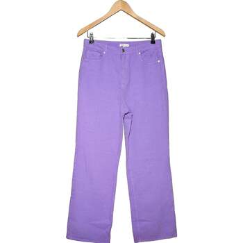 jeans bizzbee  jean droit femme  40 - t3 - l violet 