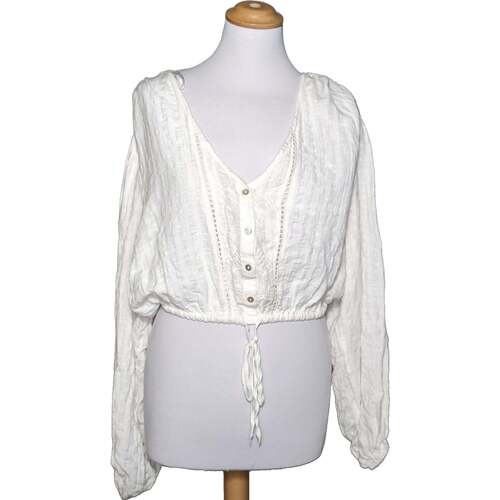 Vêtements Femme Chemises / Chemisiers Pull And Bear chemise  38 - T2 - M Blanc Blanc