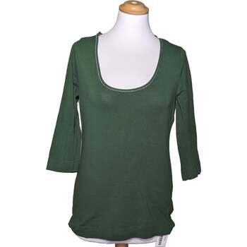 t-shirt h&m  top manches longues  38 - t2 - m vert 