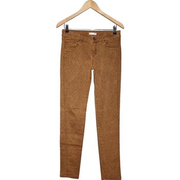 jeans promod  jean slim femme  38 - t2 - m marron 