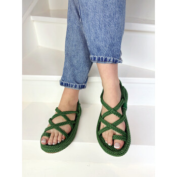 Chaussures Femme Sandales et Nu-pieds Semerdjian - Sandales 402 Vert Multicolore