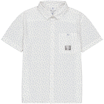 Vêtements Garçon Chemises manches courtes Teddy Smith Chemise coton cintrée Blanc
