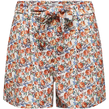Vêtements Homme Shorts / Bermudas Only Short fleuri chino Blanc