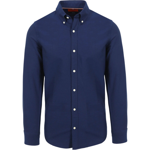 Vêtements Homme Chemises manches longues Suitable Chemise Oxford Bleu Royal Bleu