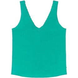 Vêtements Femme Débardeurs / T-shirts sans manche Le Temps des Cerises Marjoli dark green top l Vert
